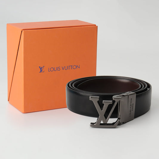 Signature Monogram Belt – Titanium Finish