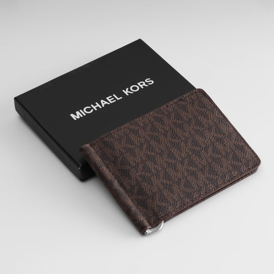 Micro Pattern Money Clip Wallet