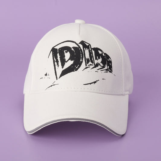 Dior White Graphic Logo Baseball Cap