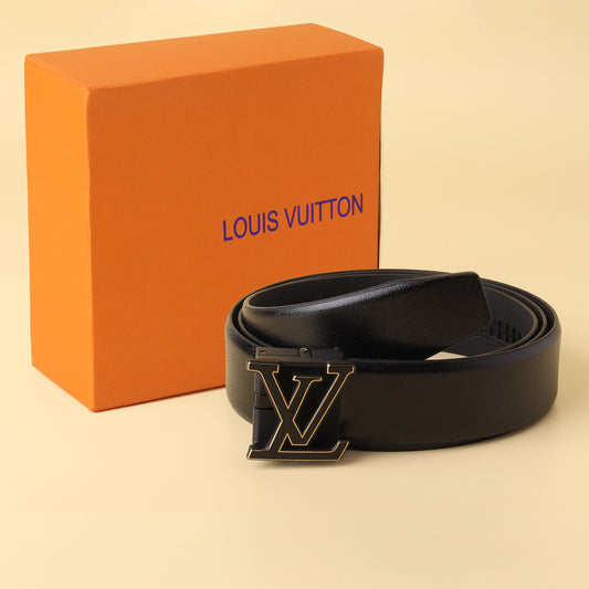 Vuitton Black Leather Belt