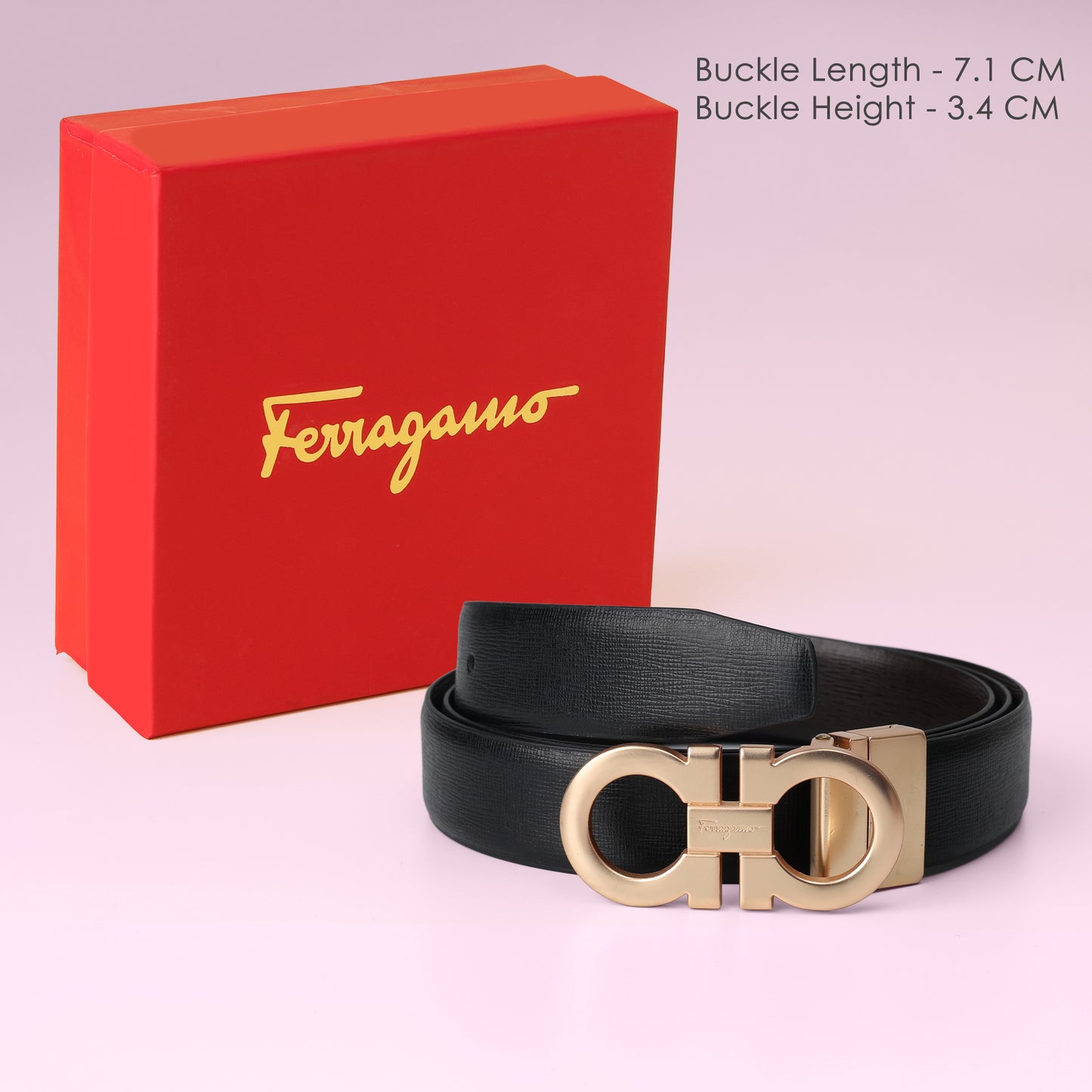 Gold Double Ring Buckle Belt