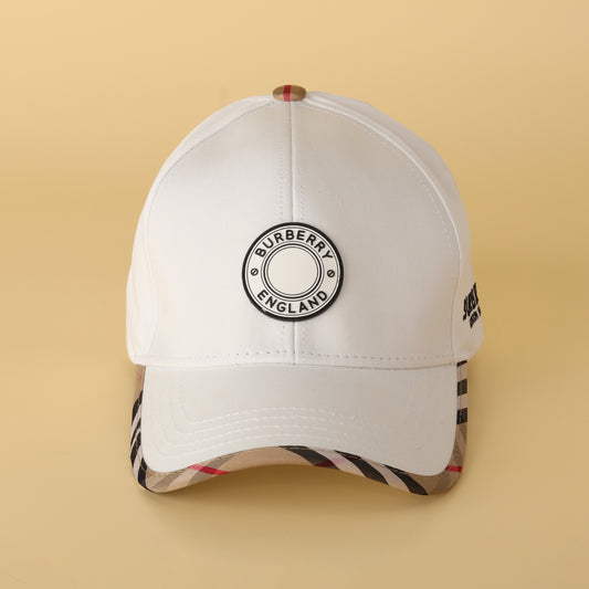 White Designer Cap – Classic Checks, Modern Street Vibes