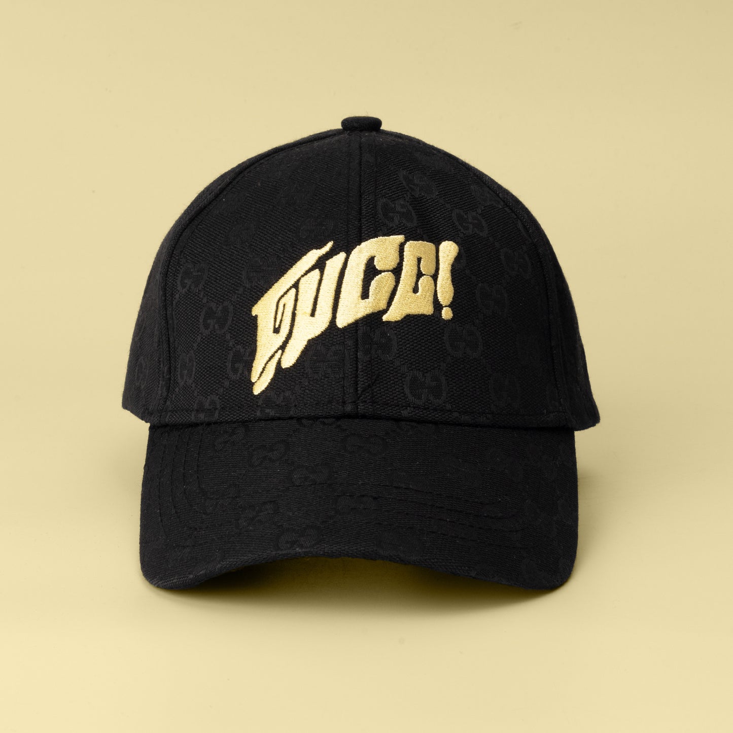 Noir Gold Monogram Cap
