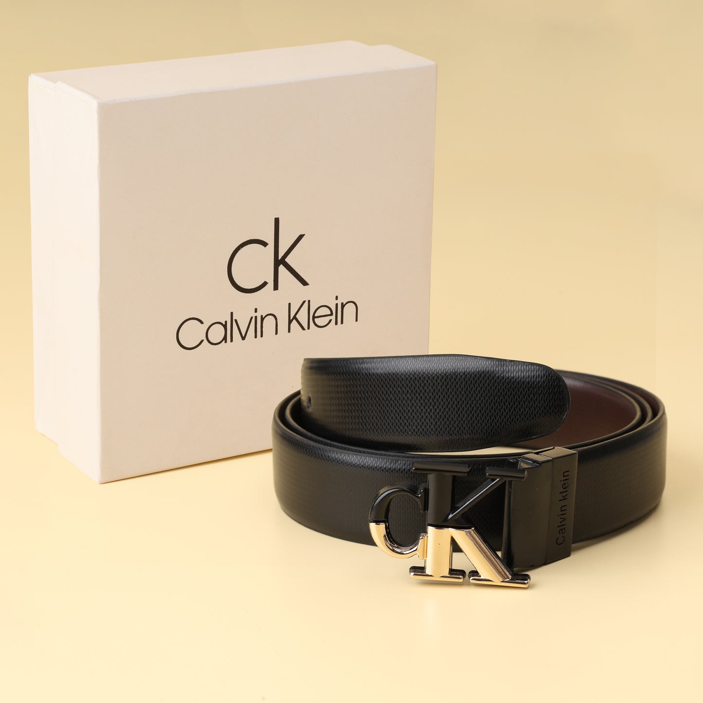 Polished CK Monogram Belt