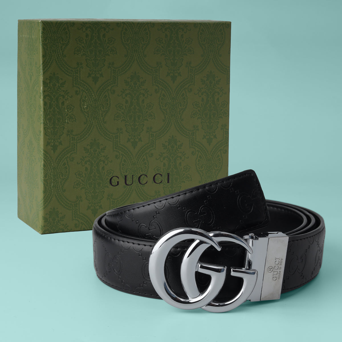 Onyx Chrome Statement Belt