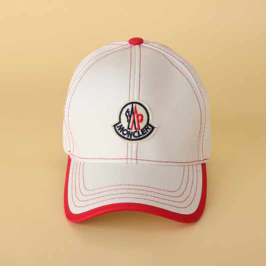 White & Red Designer Cap – Bold Luxury, Street Cool Vibes