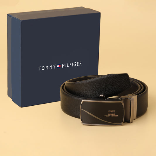 Hilfiger Reversible Leather Belt with Signature Buckle