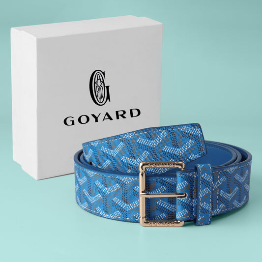 Cobalt Mosaic Gold Buckle Belt