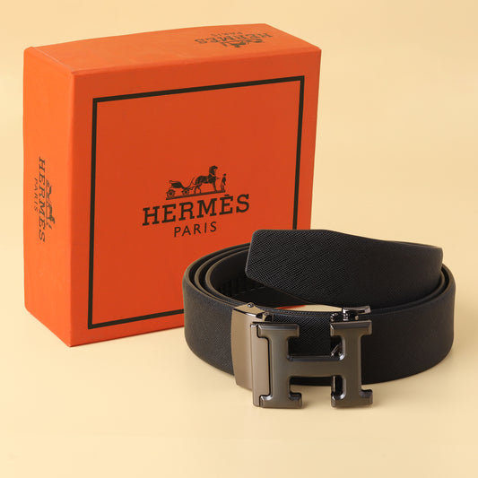 Hermès Noir H Buckle Belt