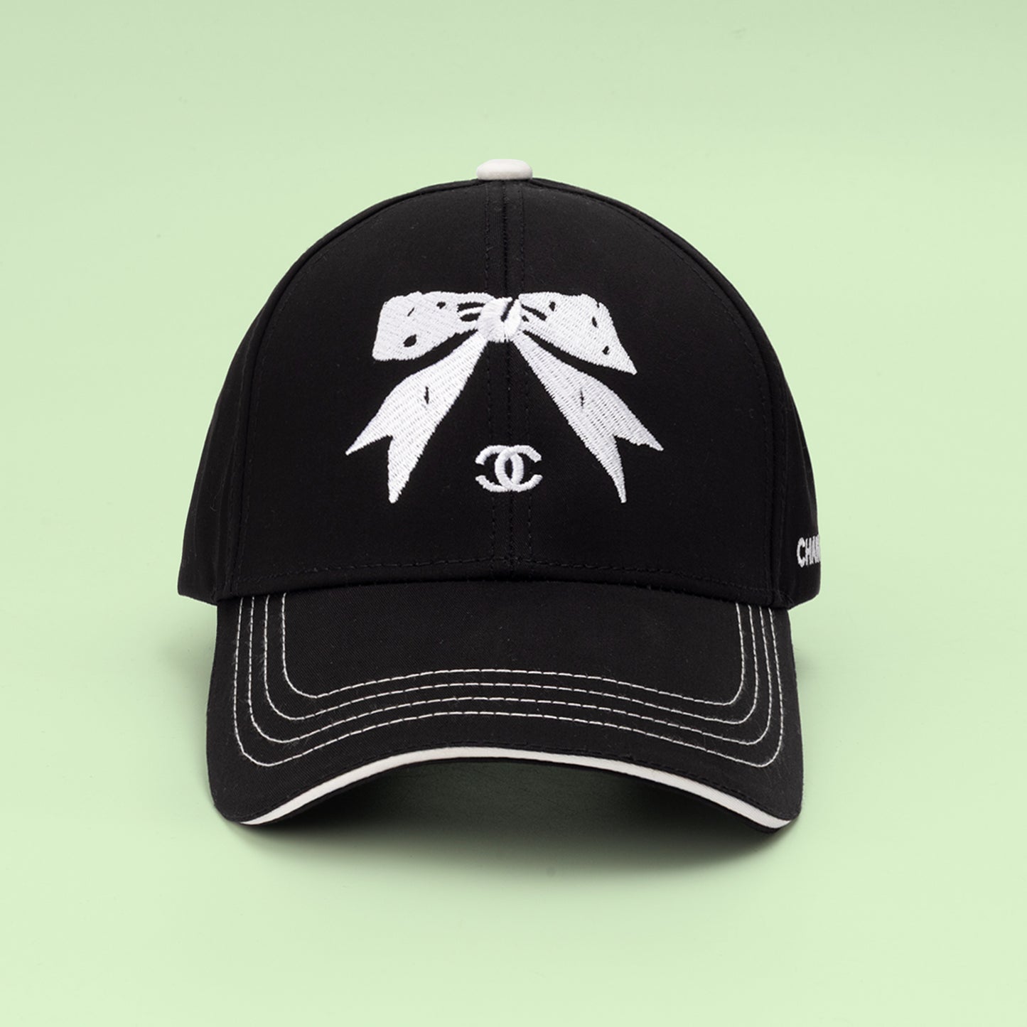 Noir Ribbon Luxe Cap