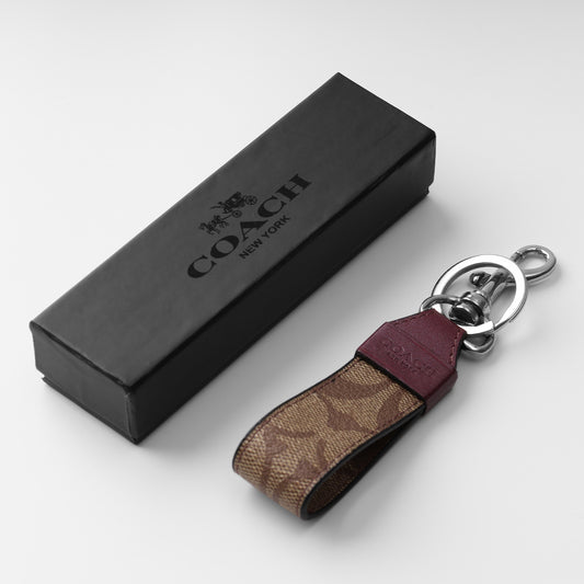 Burgundy Leather Key Loop