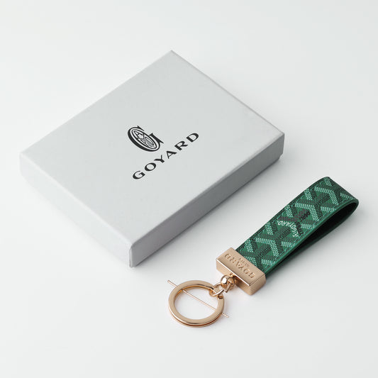 Emerald Mosaic Signature Strap Keychain