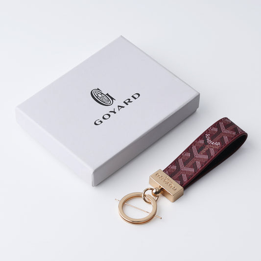 Burgundy Mosaic  Strap Keychain