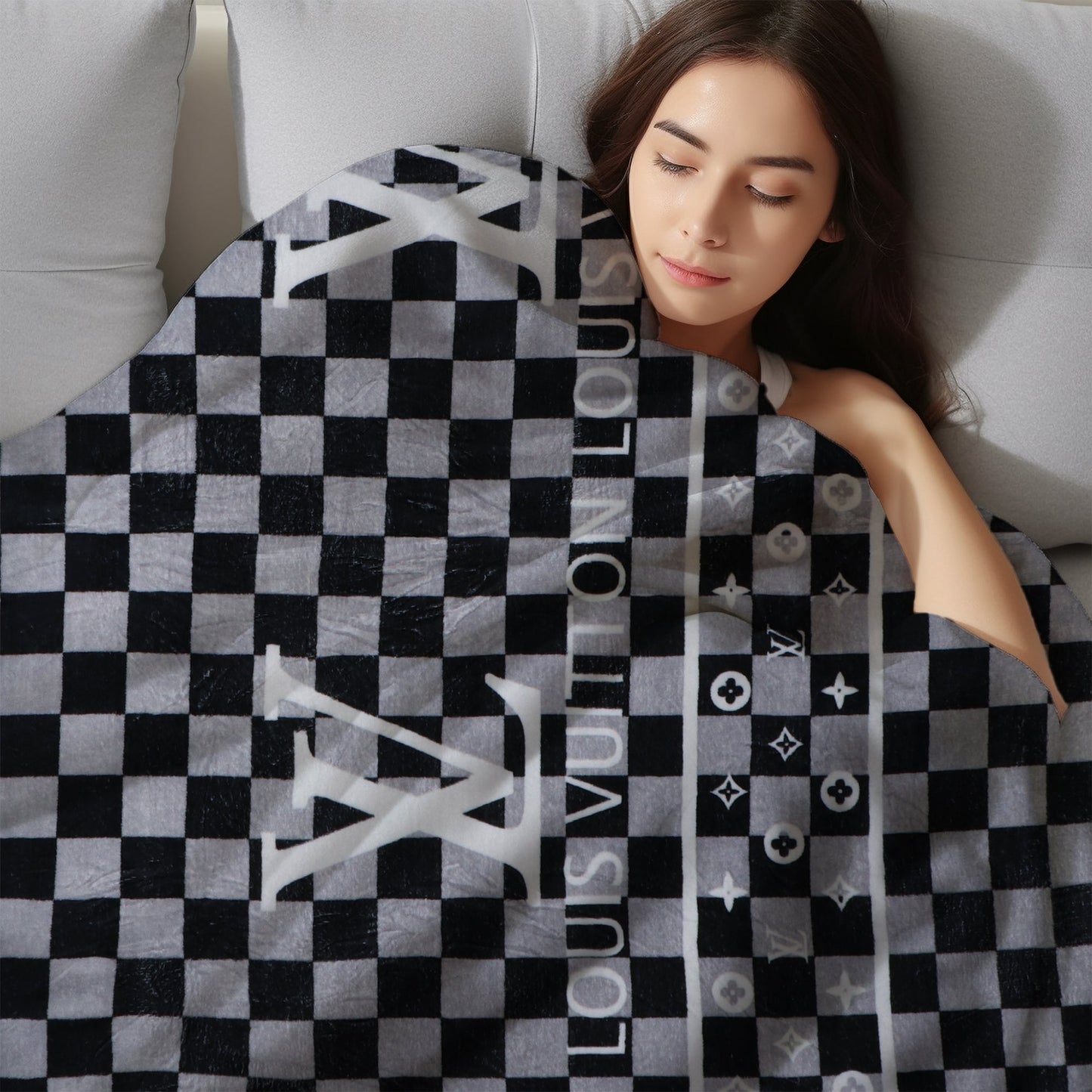 Damier Noir Throw