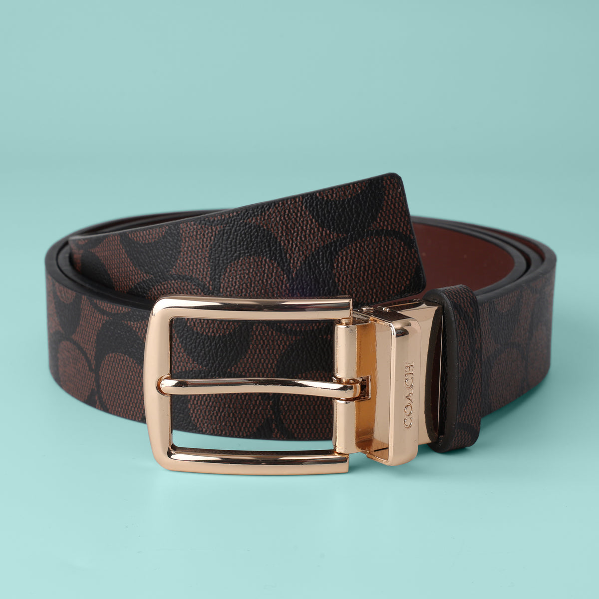 Espresso Signature Pattern Belt
