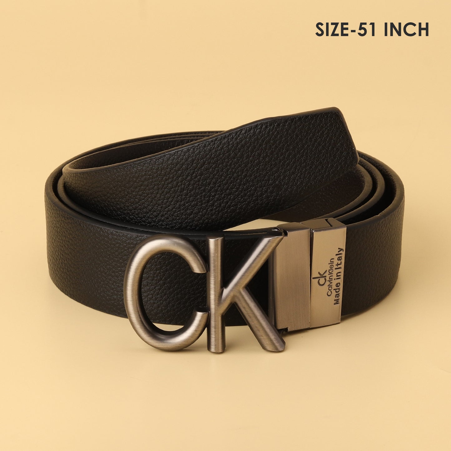 Bold Emblem Textured  Belt