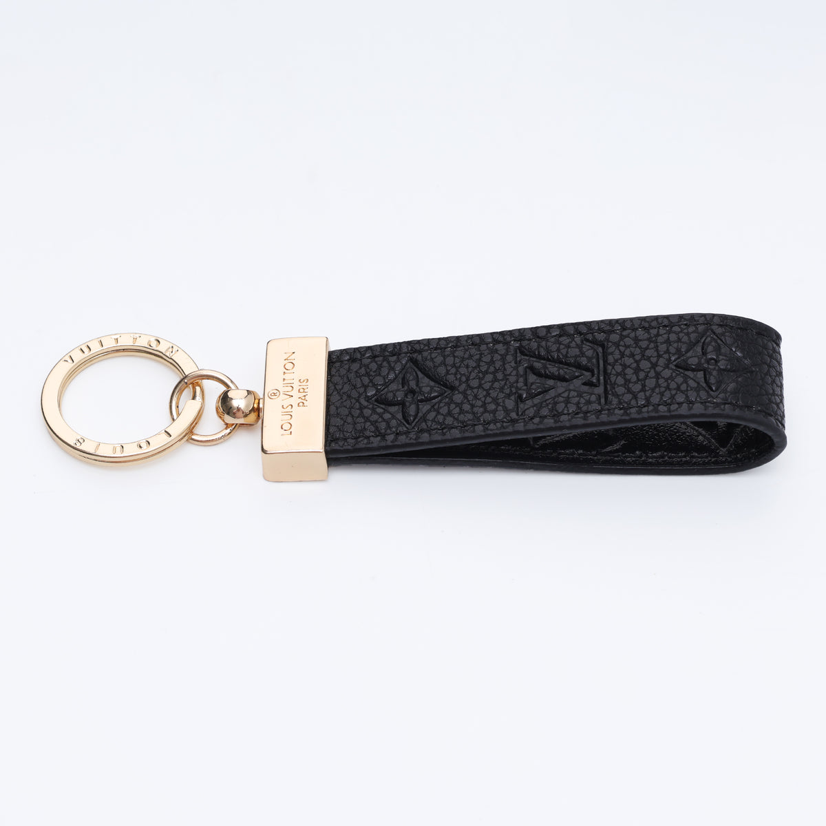 Midnight Onyx Embossed Loop Keychain