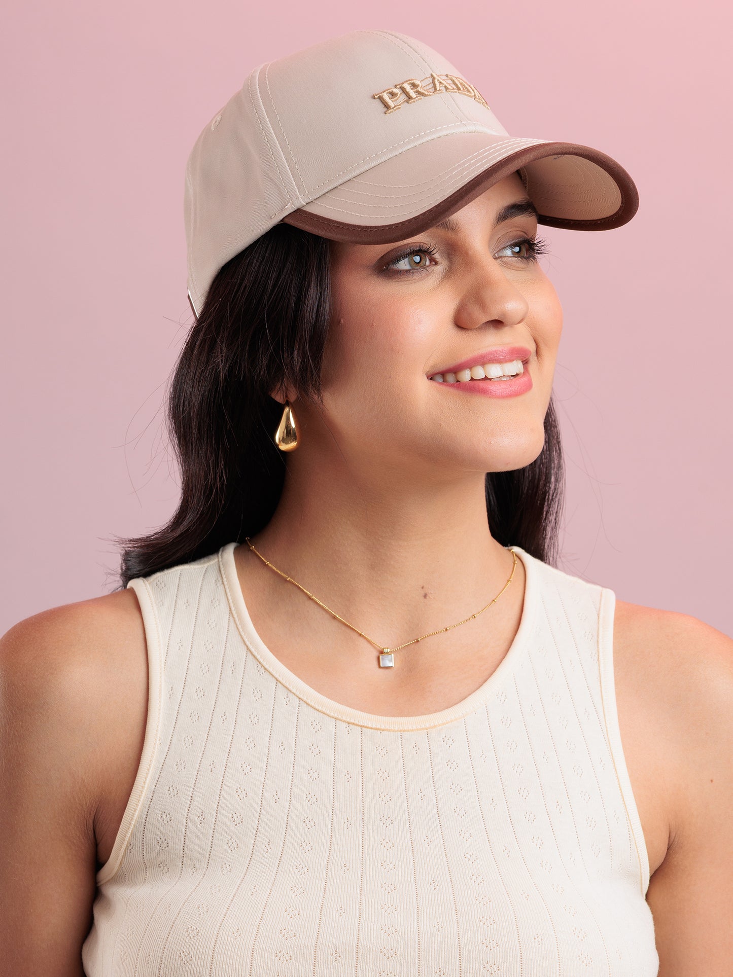 Mocha Luxe Curve Cap