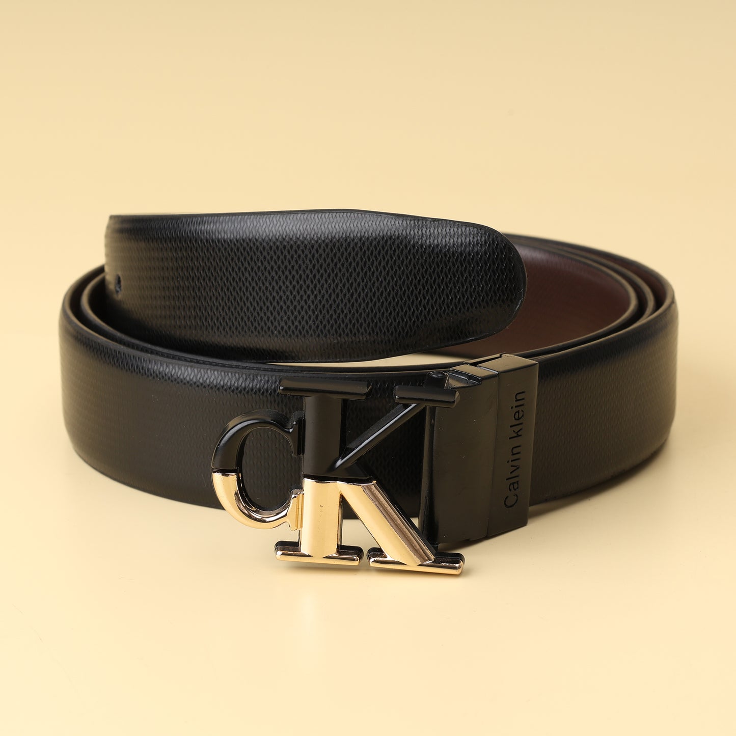 Polished CK Monogram Belt