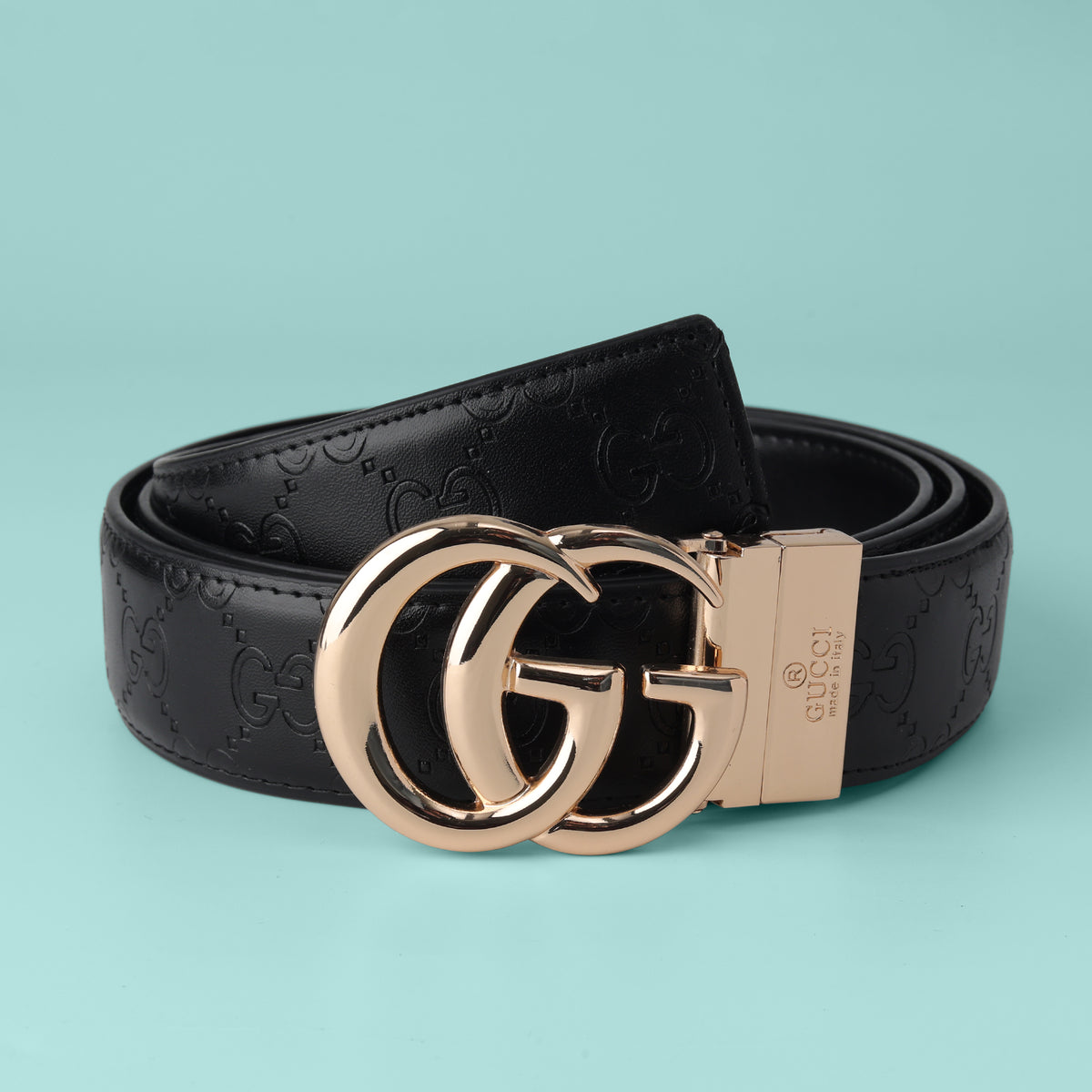 Onyx Emblem Statement Belt
