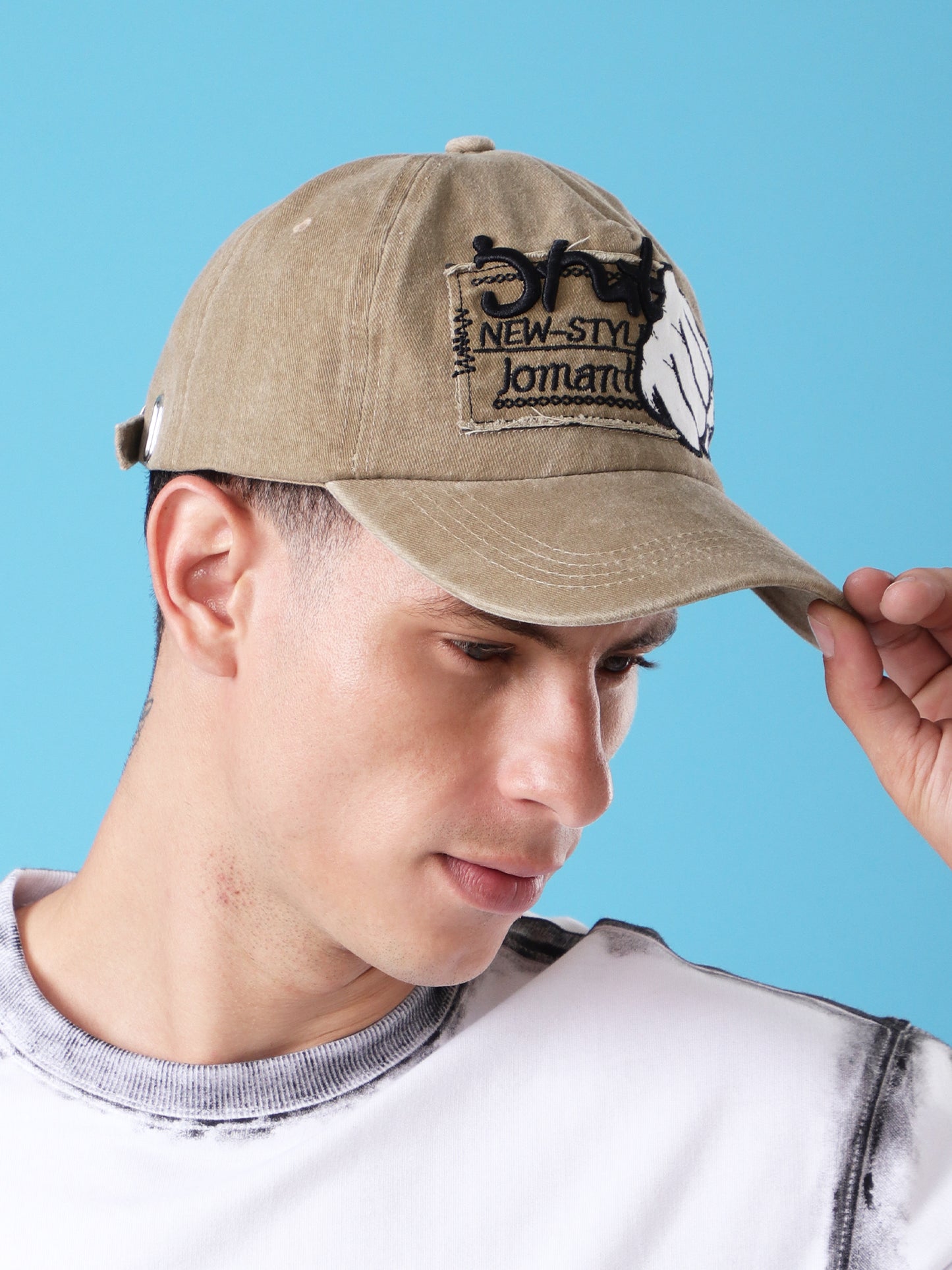 Streetwear Baseball Cap with Embroidered Fist Patch
