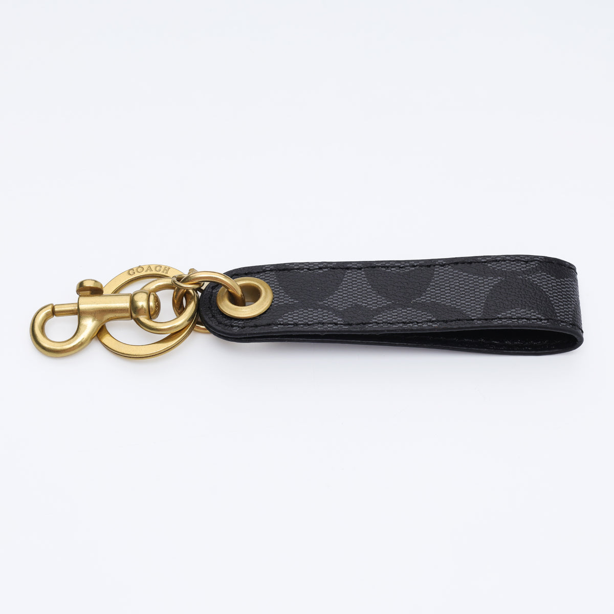 Onyx Noir Signature Loop Keychain