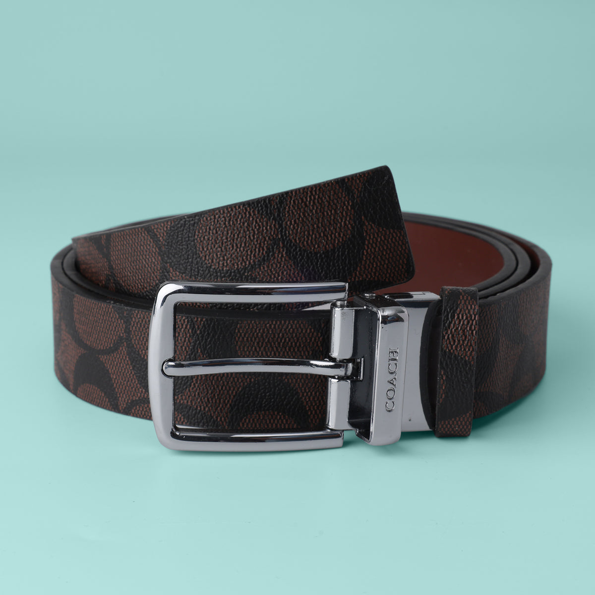 Espresso Heritage Silver Buckle Belt