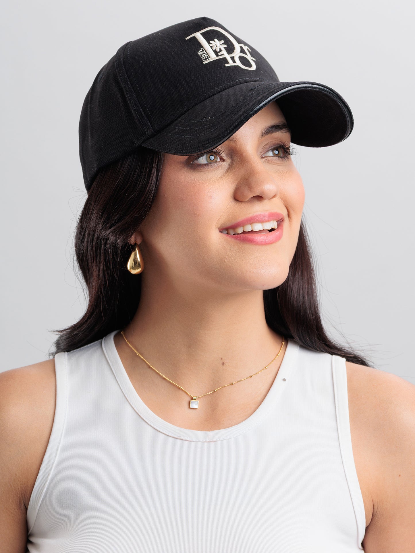 Noir Monogram Signature Cap