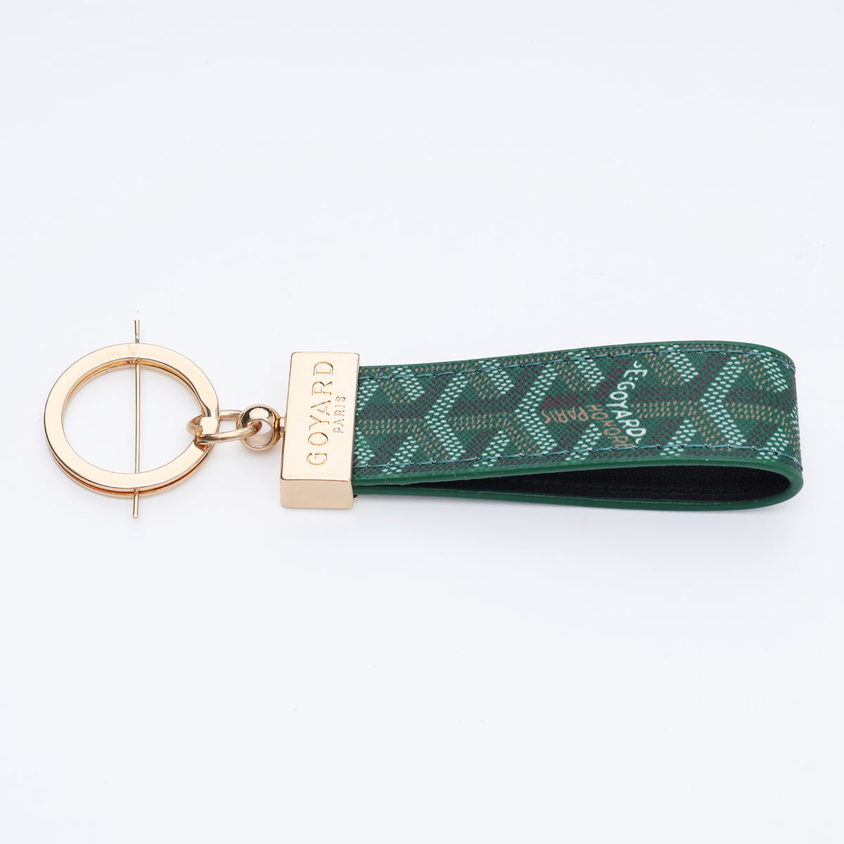 Emerald Mosaic Signature Strap Keychain