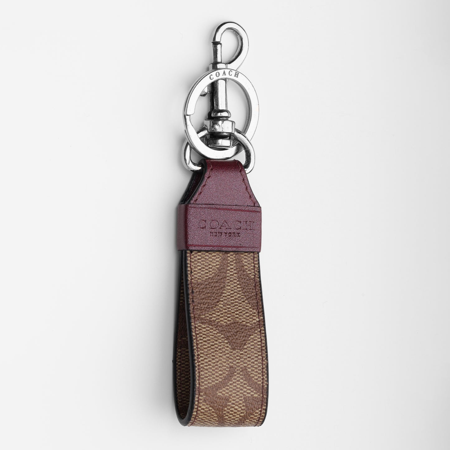 Burgundy Leather Key Loop
