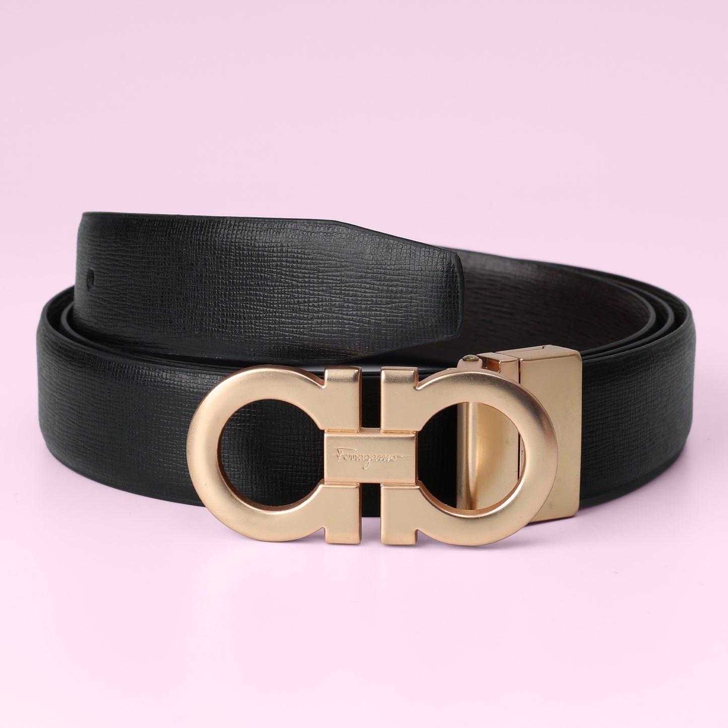 Gold Double Ring Buckle Belt