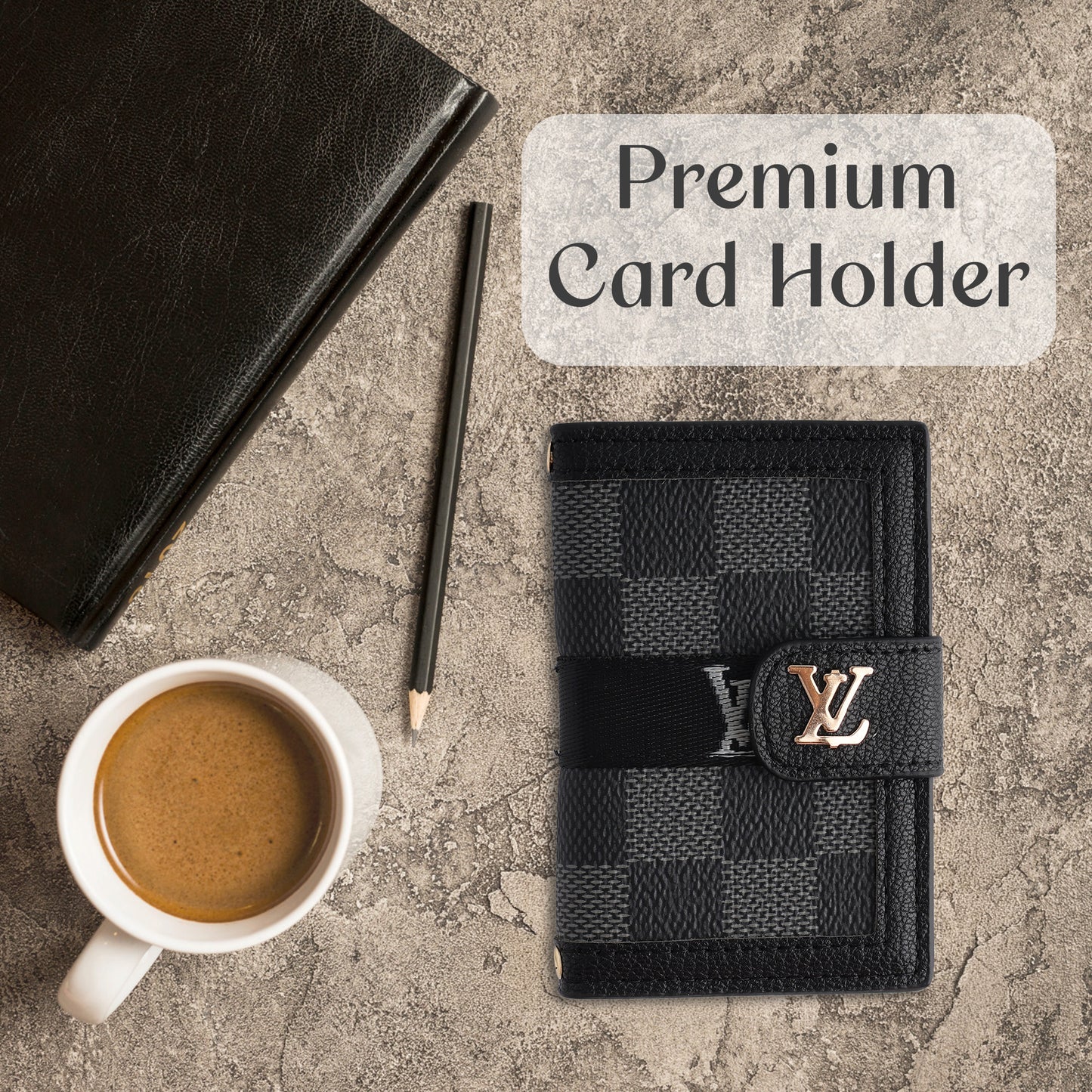 Checkered Premium Clip Wallet