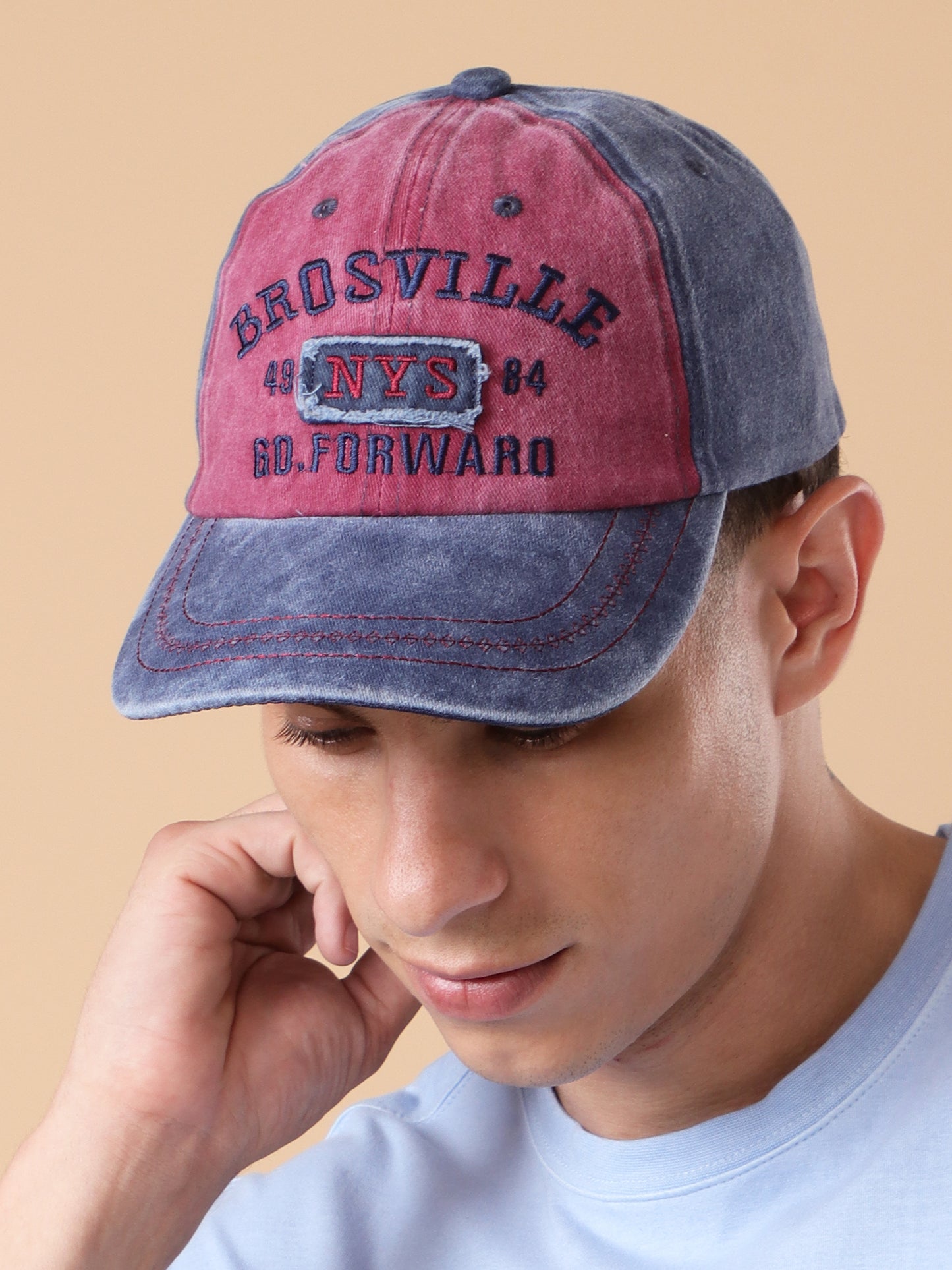 Washed "Brosville" Two-Tone Baseball Cap
