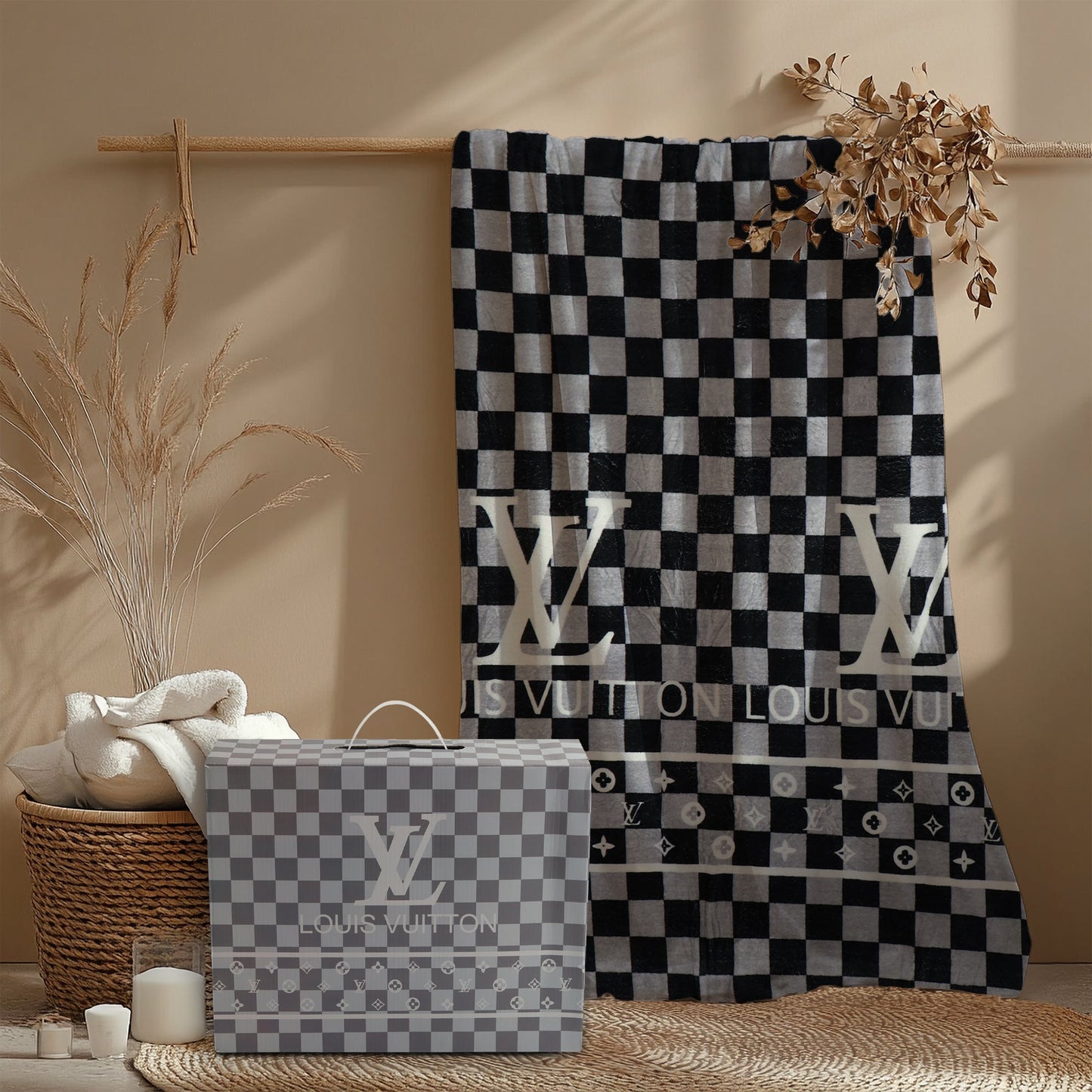 Damier Noir Throw