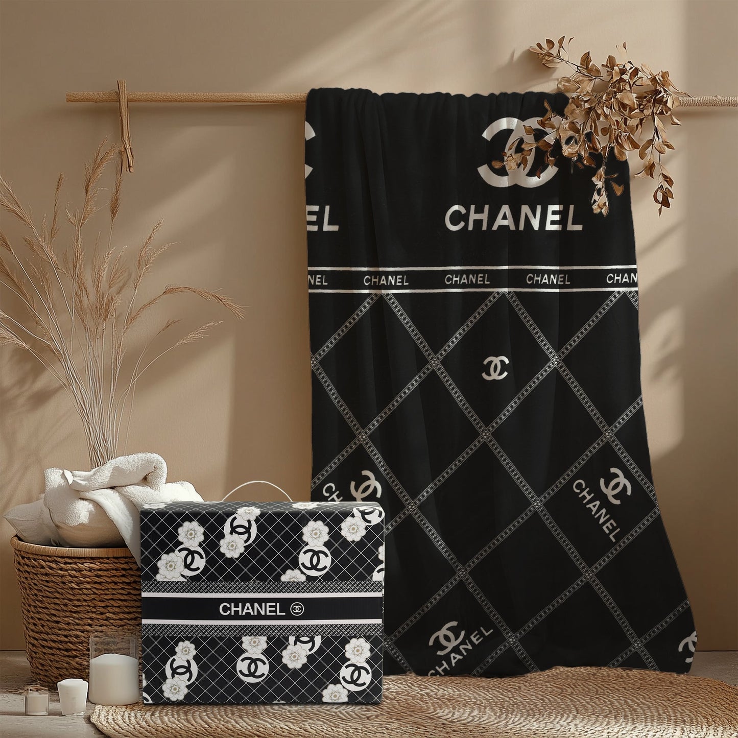 Classic Quilted Monogram Blanket