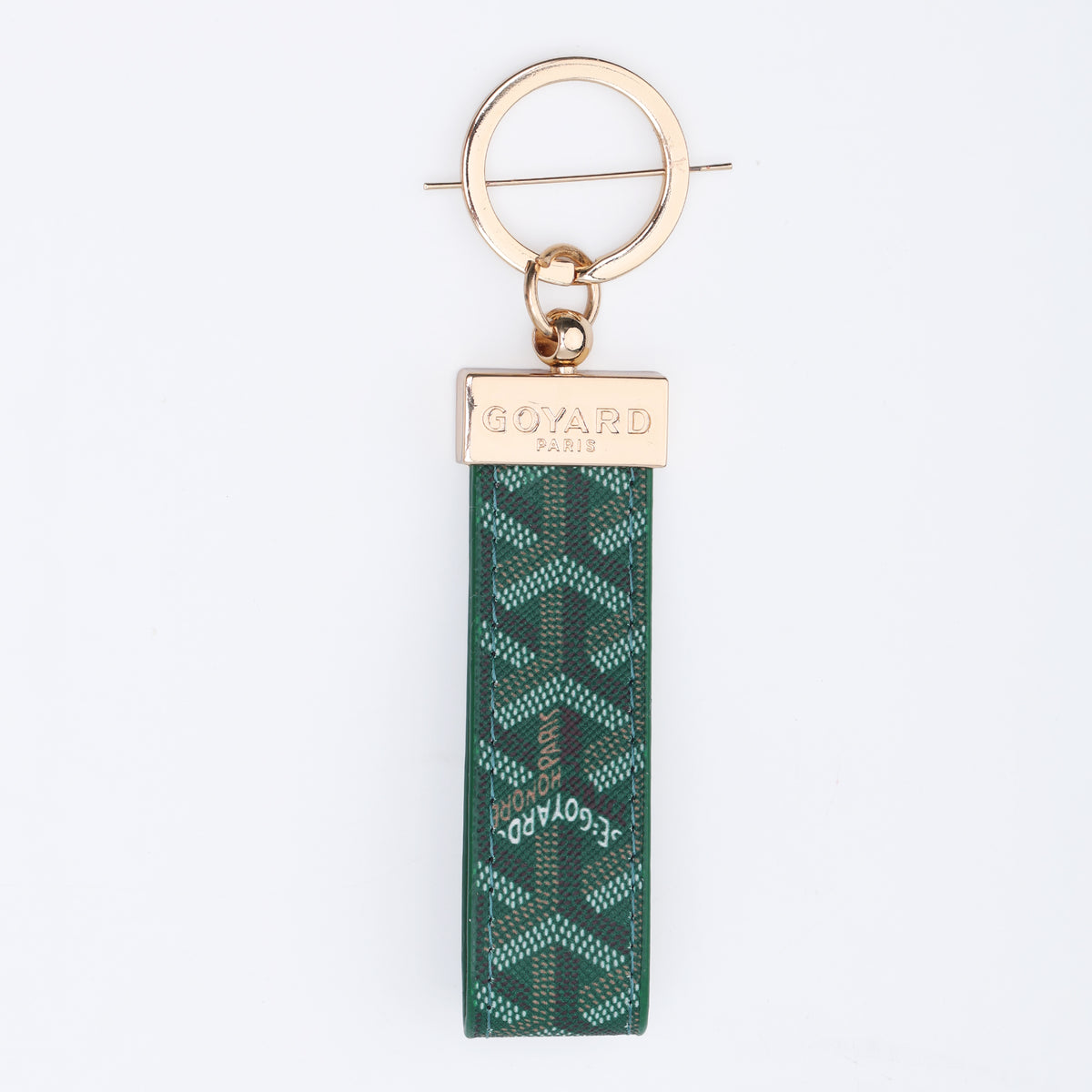 Emerald Mosaic Signature Strap Keychain