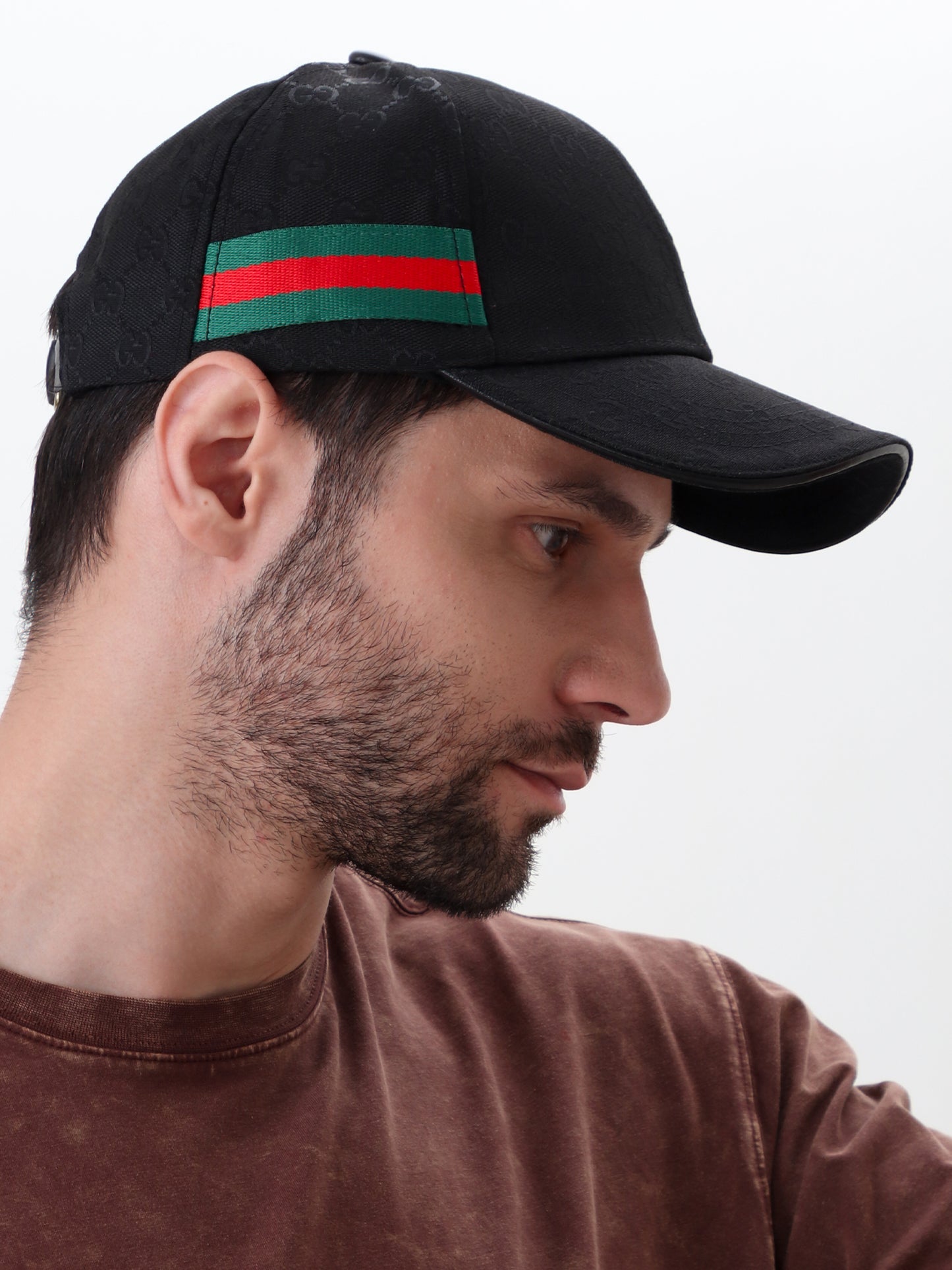 Gucci Black  Web Stripe Cap
