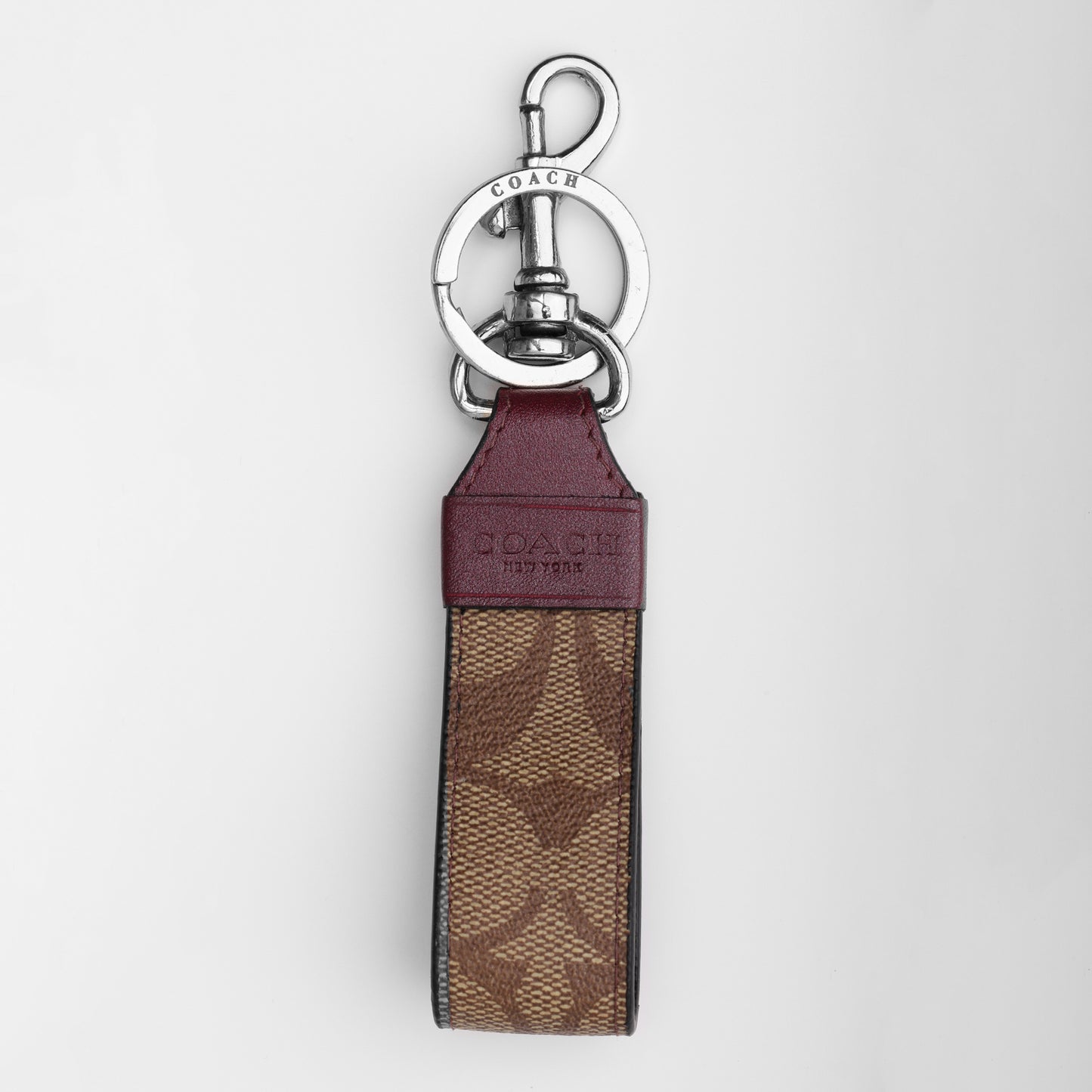 Burgundy Leather Key Loop