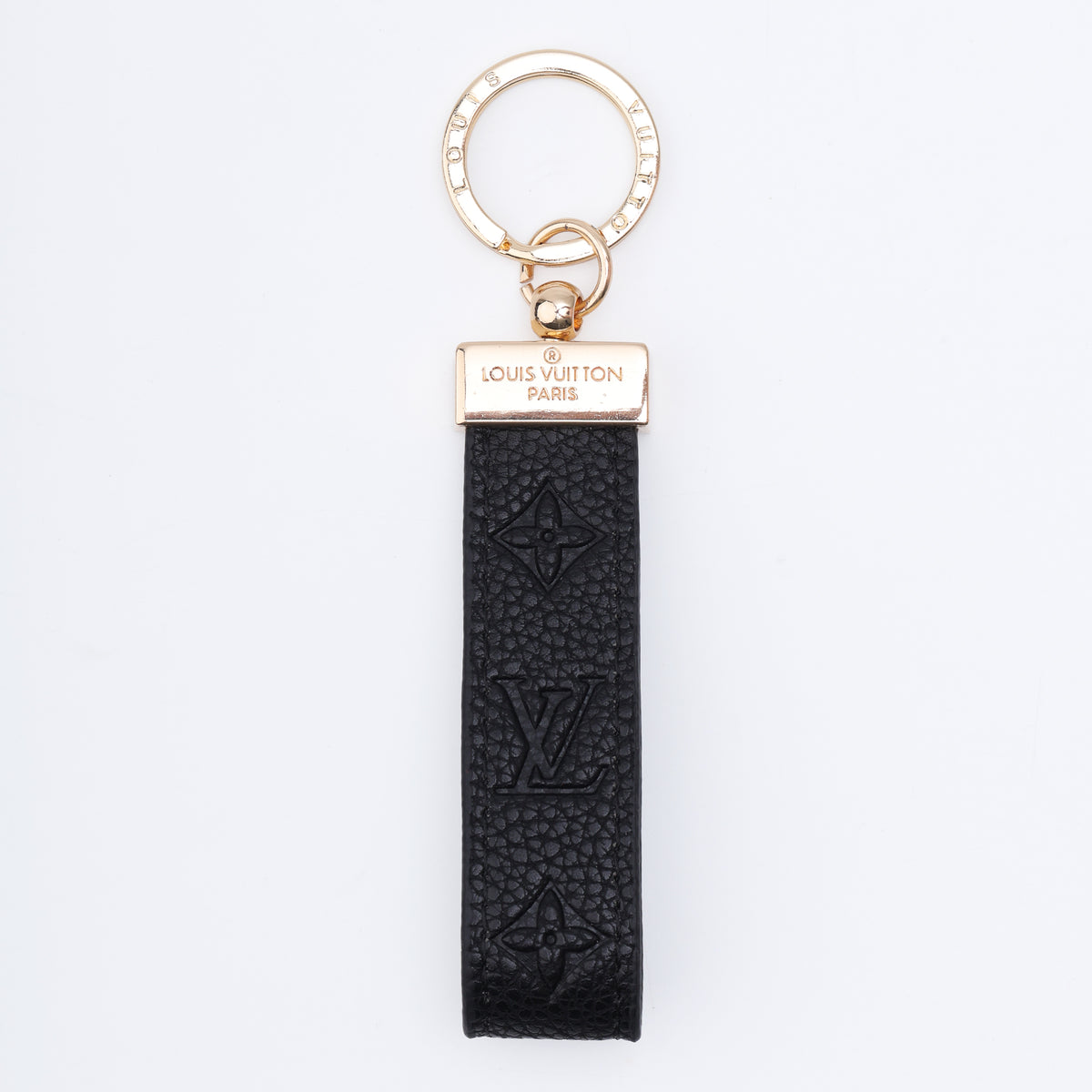 Midnight Onyx Embossed Loop Keychain