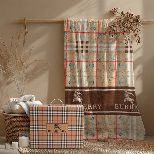 Vintage Rose Check Throw
