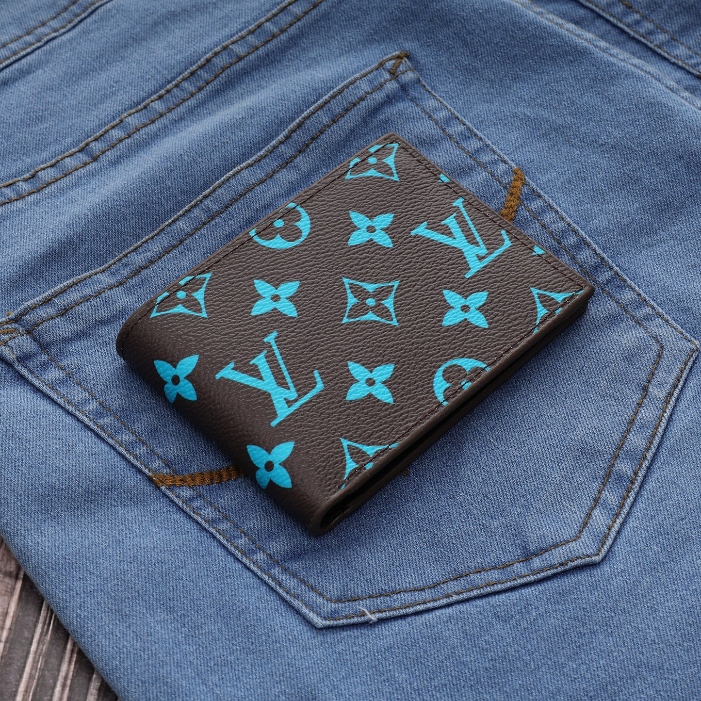 Neon Monogram Wallet