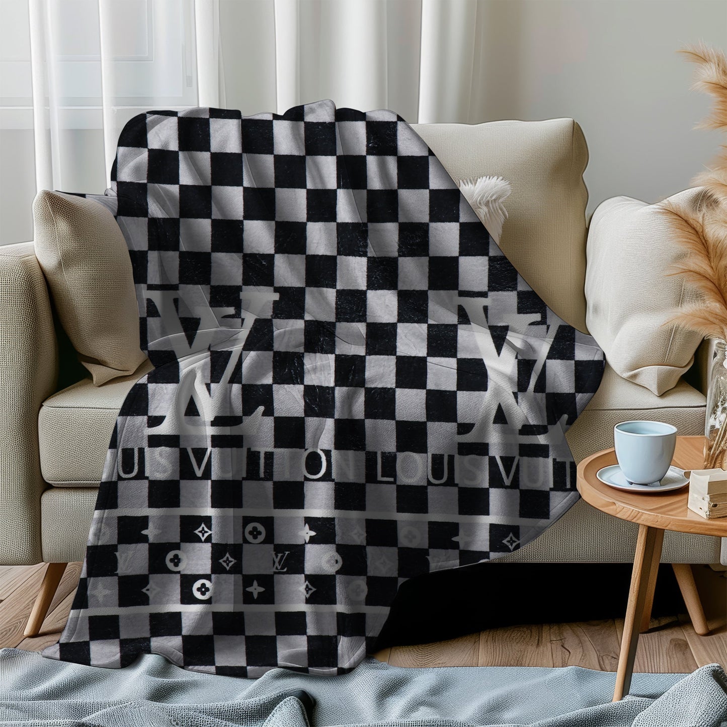 Damier Noir Throw