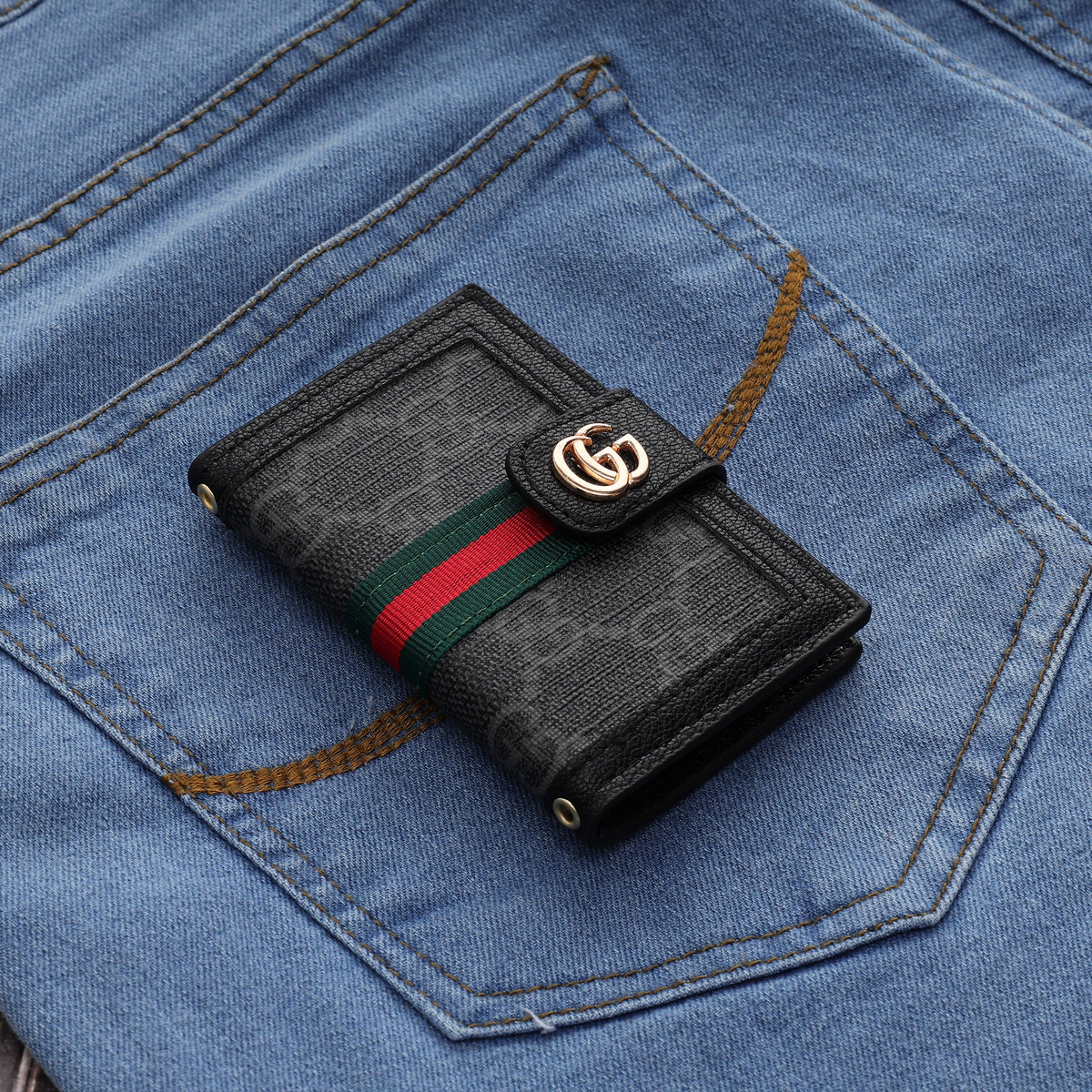 Heritage Stripe Compact Wallet