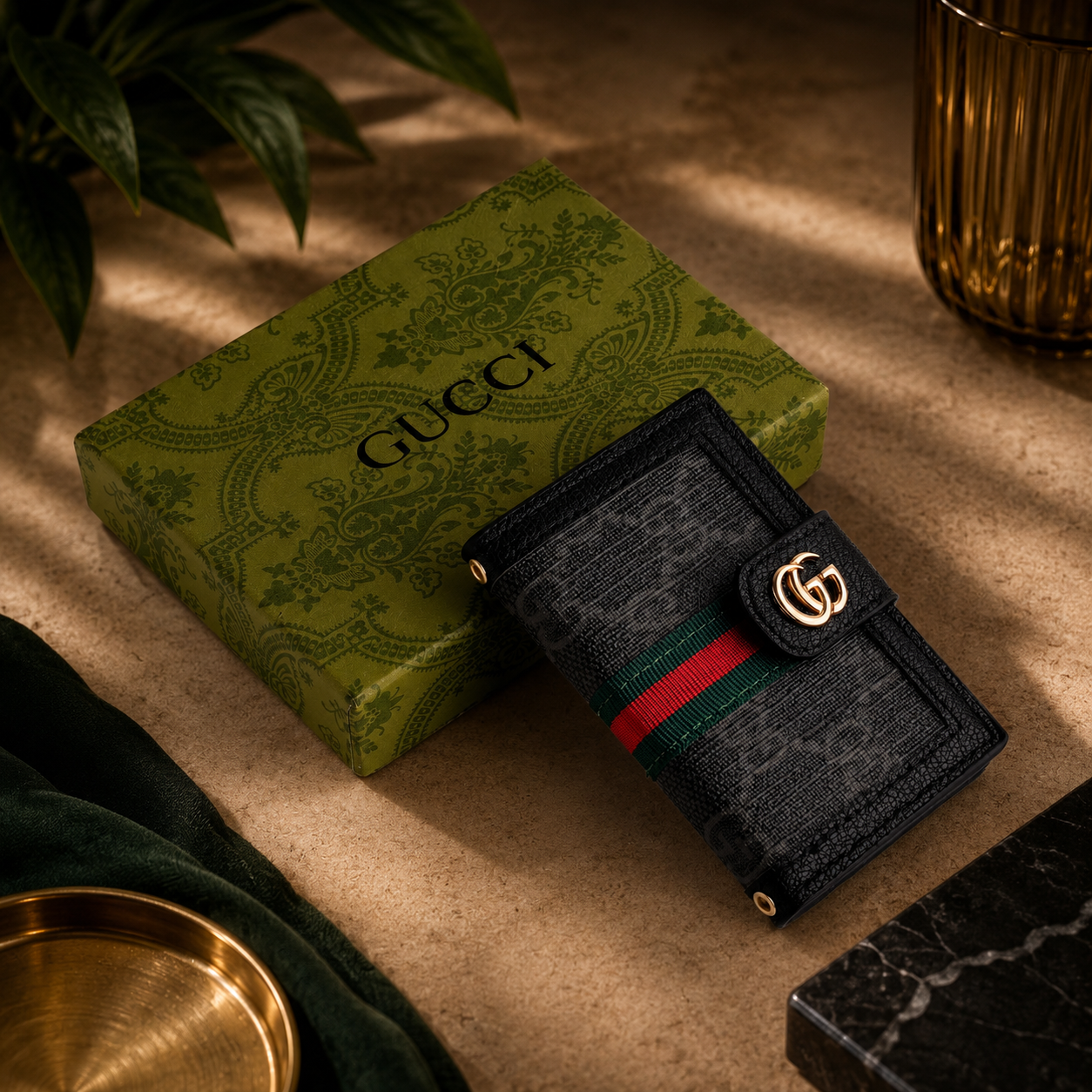 Heritage Stripe Compact Wallet